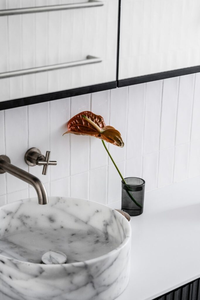 Clovelly residence interior designed bathroom area